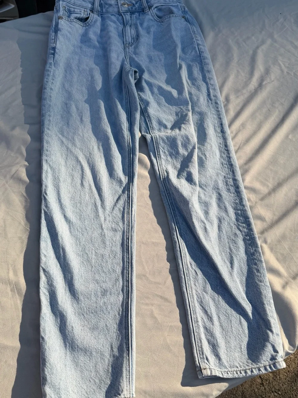 American Age Light Blue Straight-Leg Jeans
